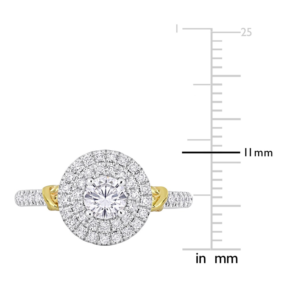 Diamond Y-Knot Engagement Ring 7/8 ct tw Round 14K Two-Tone Gold oNyeoZ69