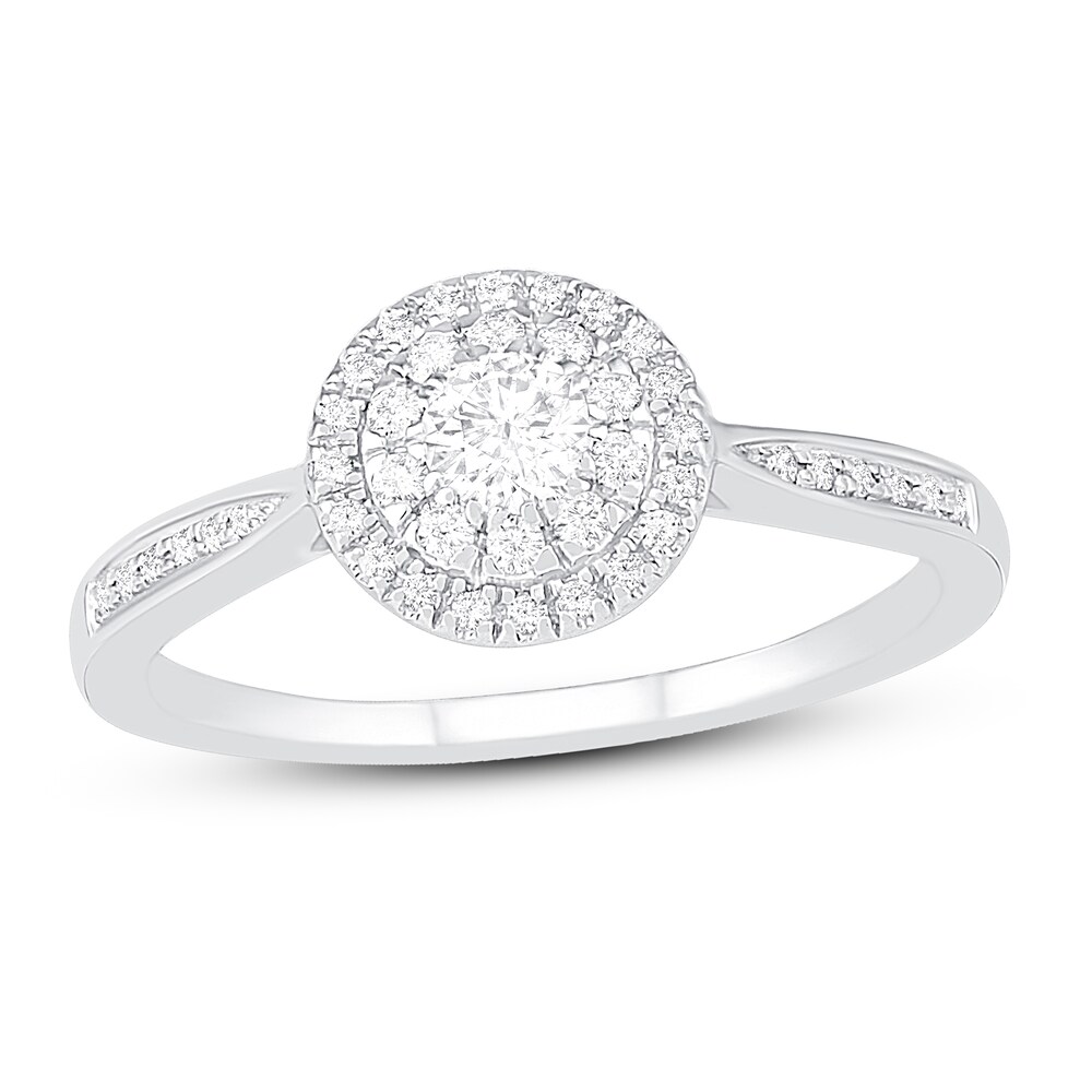 Diamond Engagement Ring 1/3 ct tw Round 14K White Gold oozmB5gb