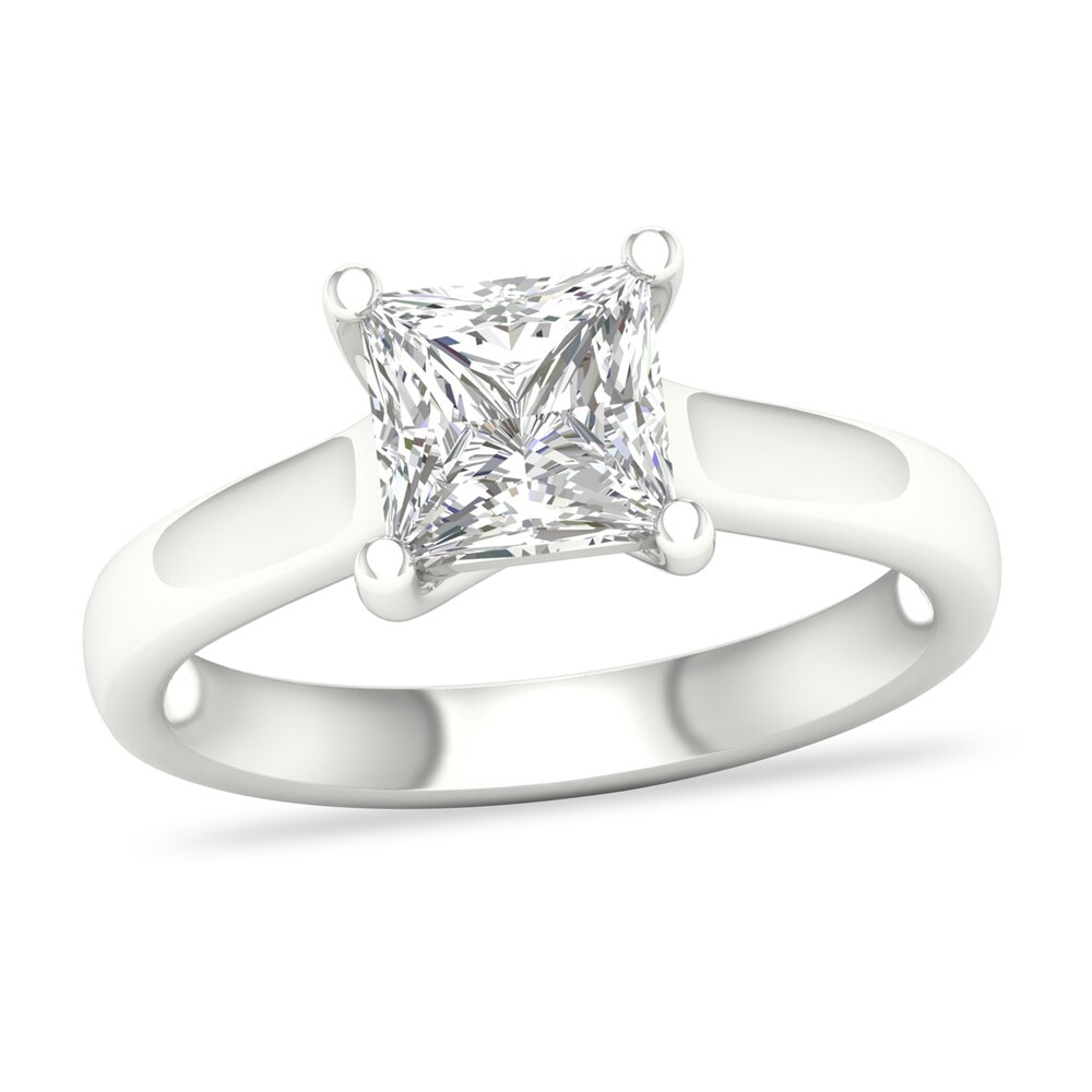 Diamond Solitaire Ring 2 ct tw Princess-cut 14K White Gold (SI2/I) oxDKbpCs