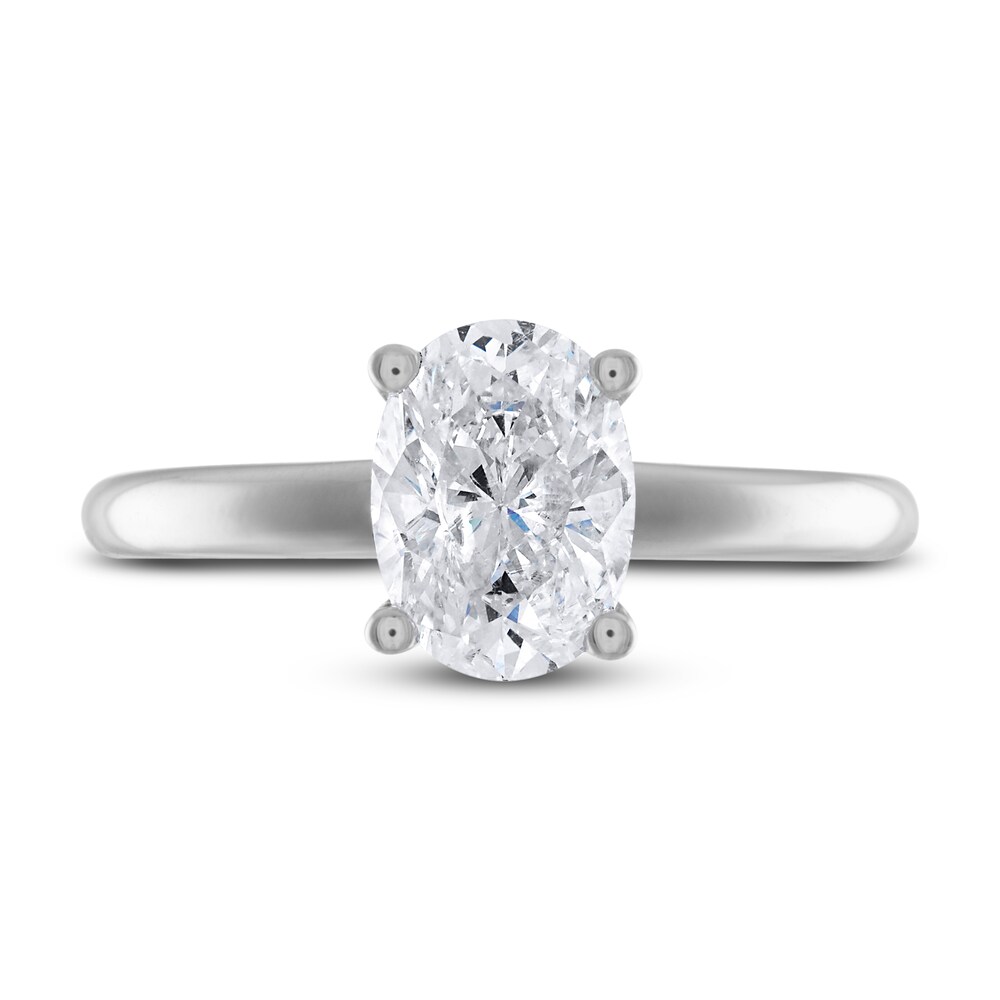 Diamond Solitaire Engagement Ring 1-1/2 ct tw Oval 14K White Gold (I2/I) ozqm2m5H