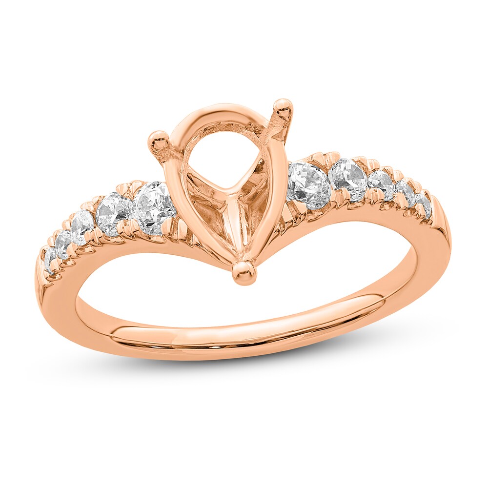 Diamond Engagement Ring Setting 1/3 ct tw Round 14K Rose Gold pEQgVIhv