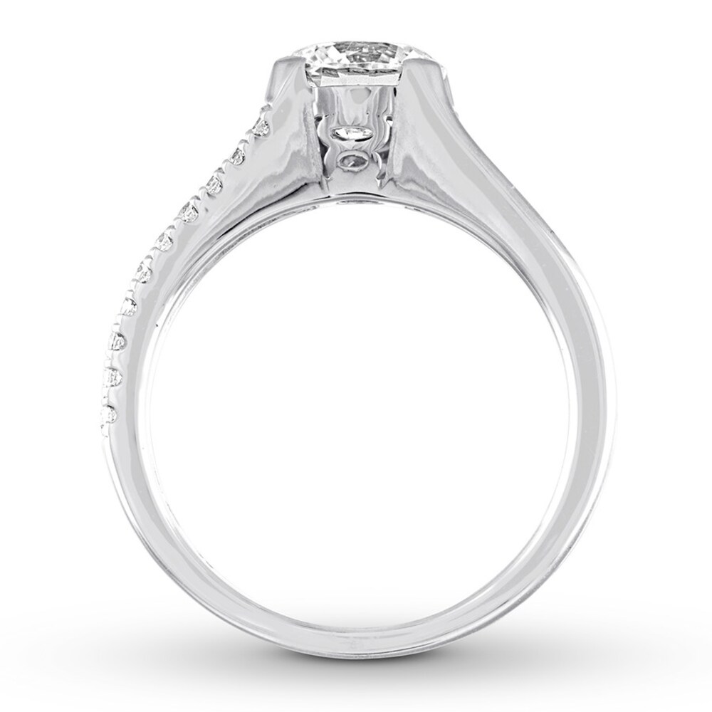 Diamond Engagement Ring 1-5/8 ct tw Round 14K White Gold pG2KtdHh
