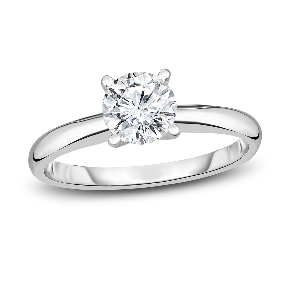Diamond Solitaire Engagement Ring 1/3 ct tw Round 14K White Gold (I2/I) pNibPwyx