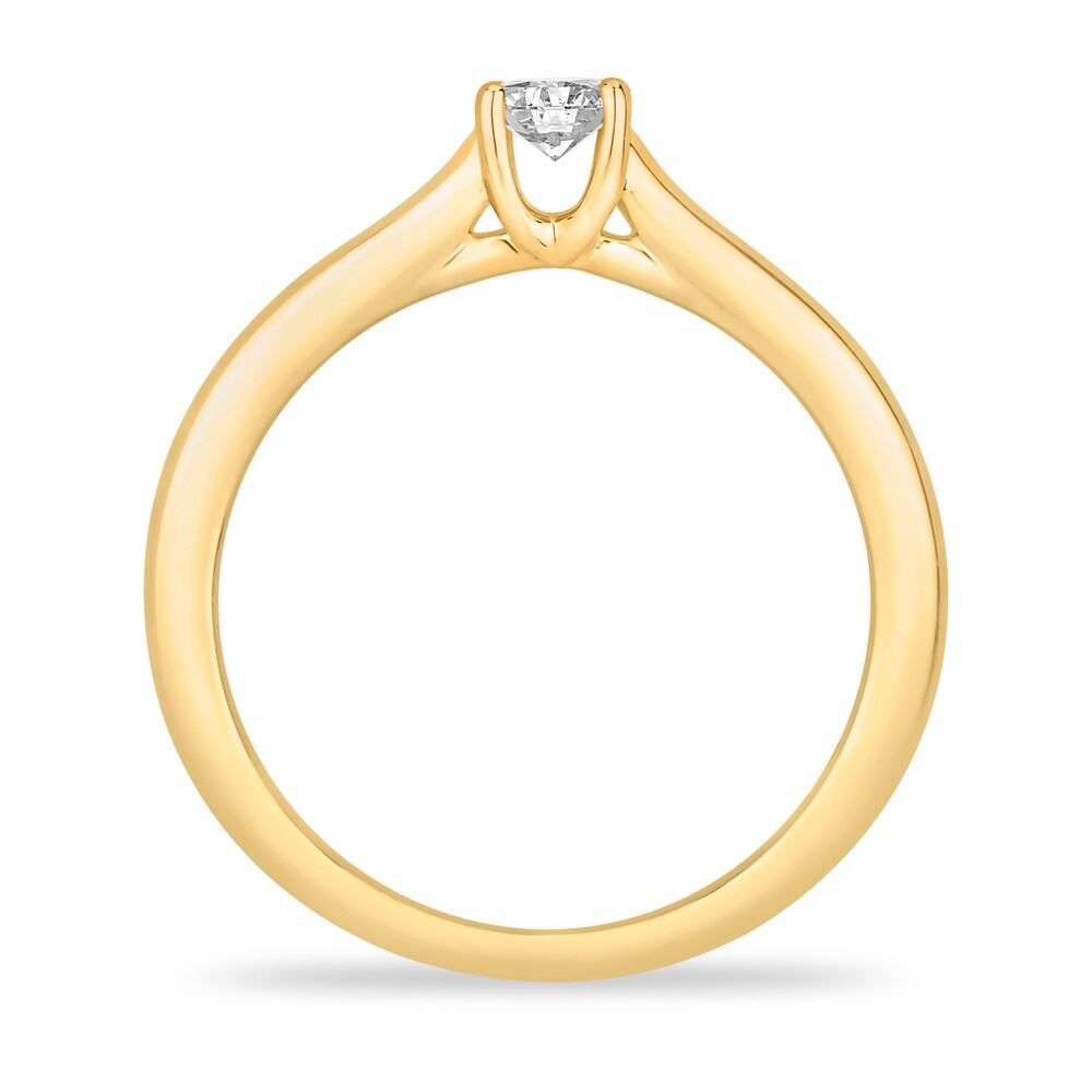 Diamond Solitaire Engagement Ring 1/2 ct tw Oval-cut 14K Yellow Gold (I2/I) pQj0E0MW
