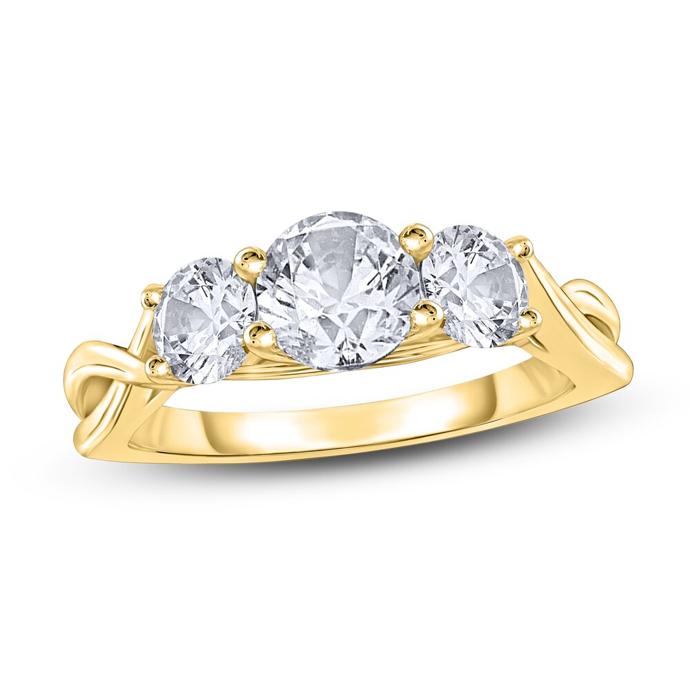 Diamond 3-Stone Ring 1 ct tw Round 14K Yellow Gold pRBKEoU8