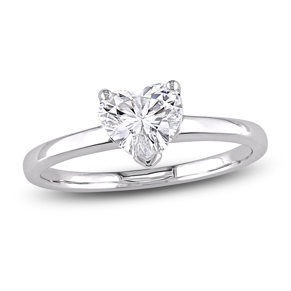 Diamond Solitaire Ring 1 ct tw Heart 14K White Gold (H/I1) qVr5DUnH