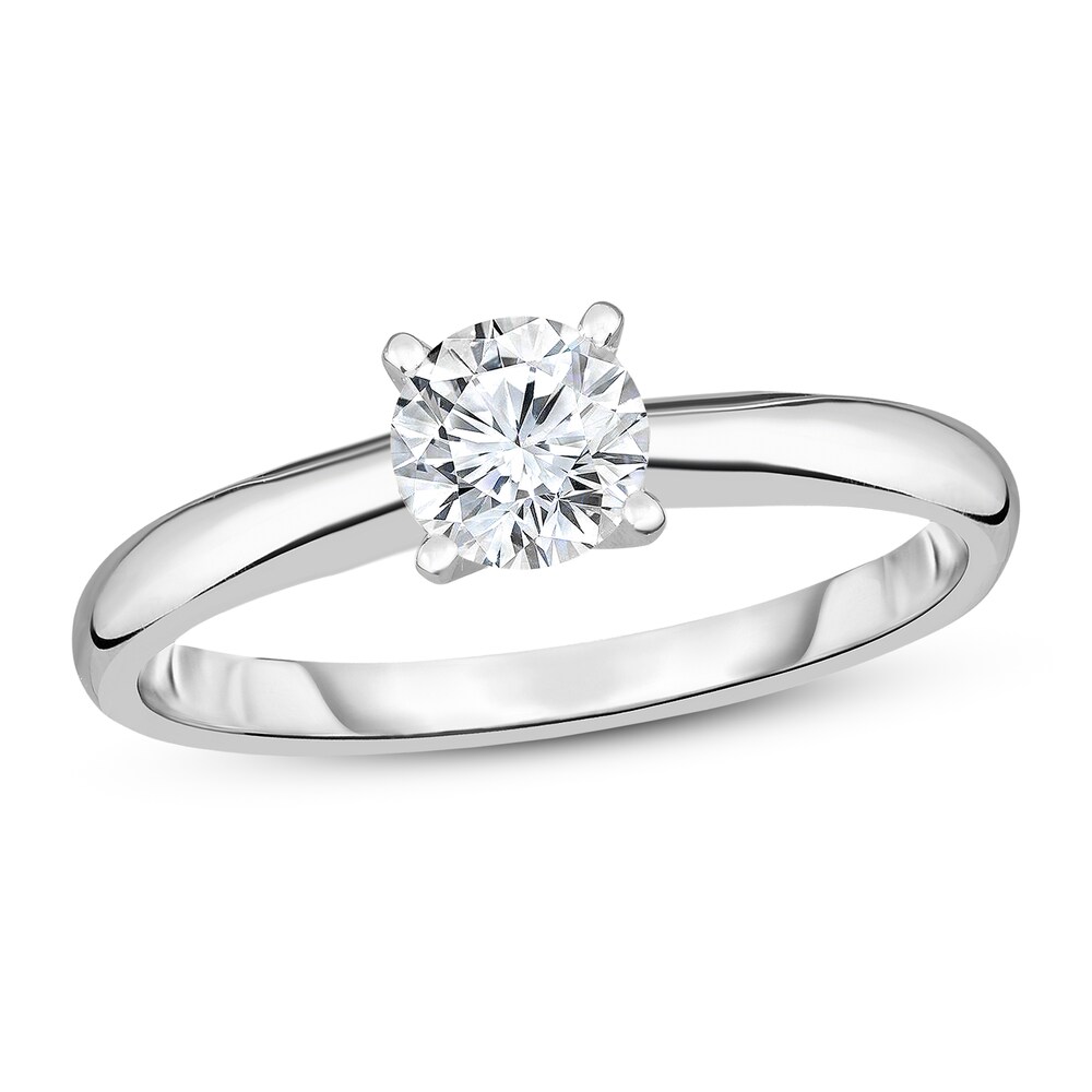 Diamond Solitaire Ring 1/5 ct tw Round 14K White Gold (I1/I) qXNYVT9b