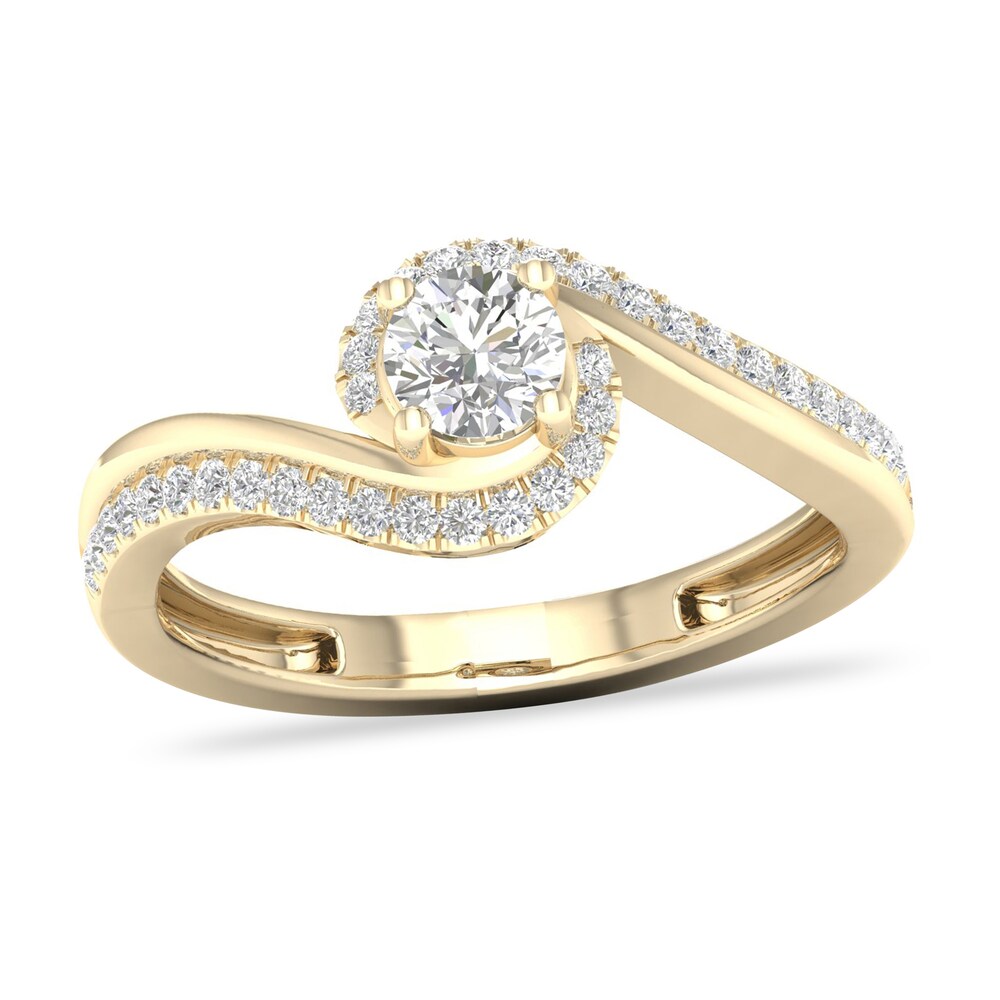 Diamond Ring 1/2 ct tw Round-cut 14K Yellow Gold qZfrG1Y7