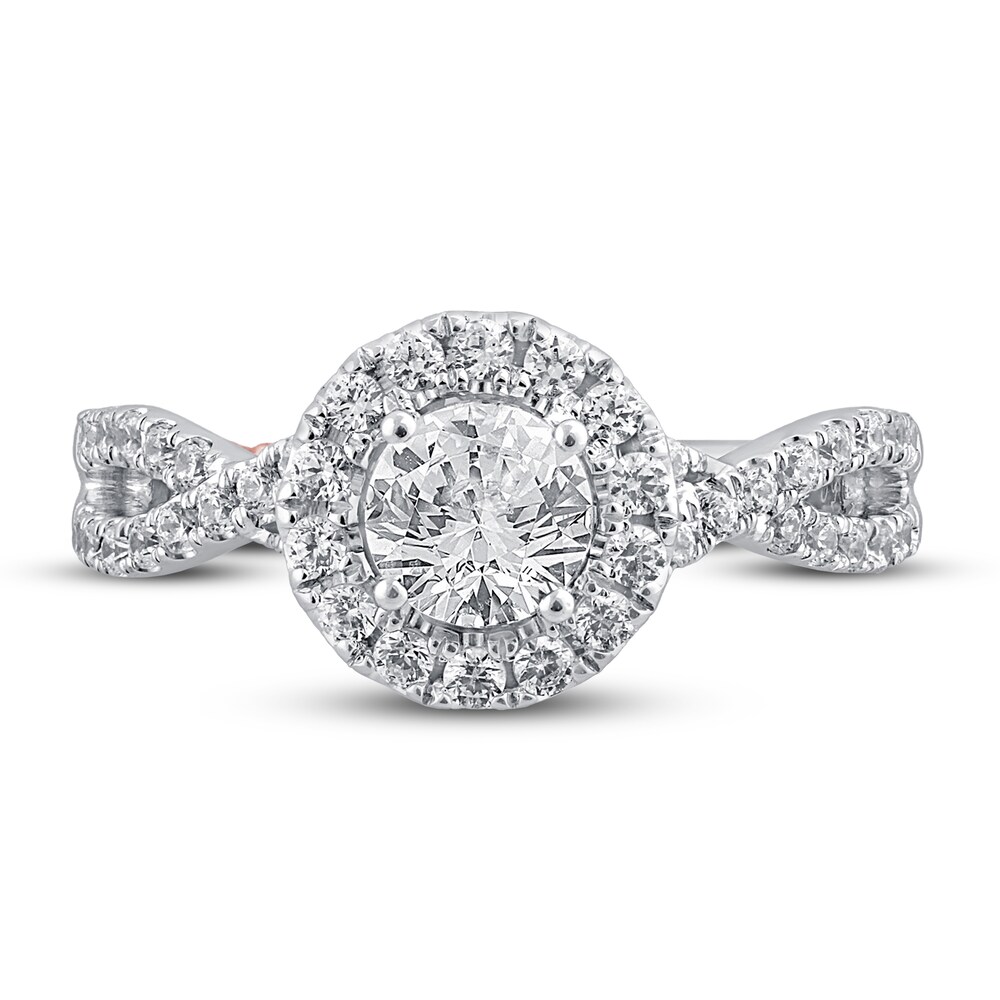 Pnina Tornai For a Lifetime Diamond Engagement Ring 1-1/4 ct tw Round 14K White Gold qcwkiMeI