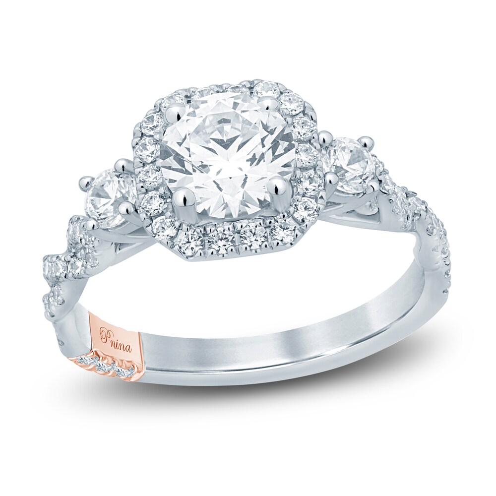 Pnina Tornai Diamond Engagement Ring 1-5/8 ct tw Round 14K White Gold r1OKd2RR