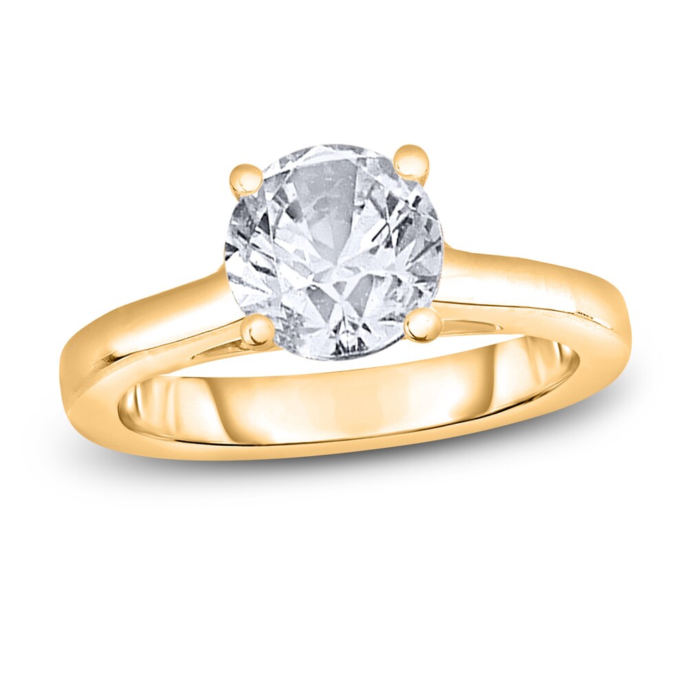 Diamond Solitaire Engagement Ring 2 ct tw Round 14K Yellow Gold (I2/I) r8pcWsed
