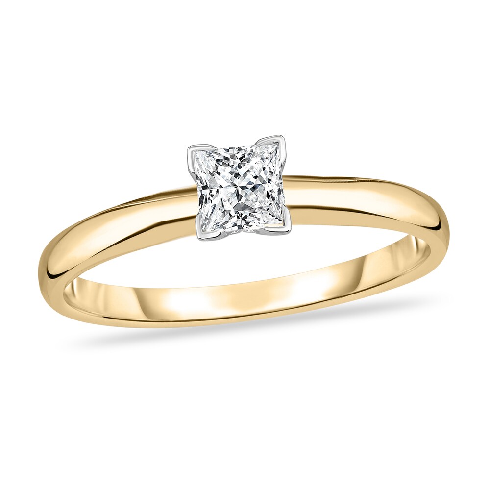 Diamond Solitaire Ring 1/5 ct tw Princess 14K Yellow Gold (I1/I) rE1U5lkK