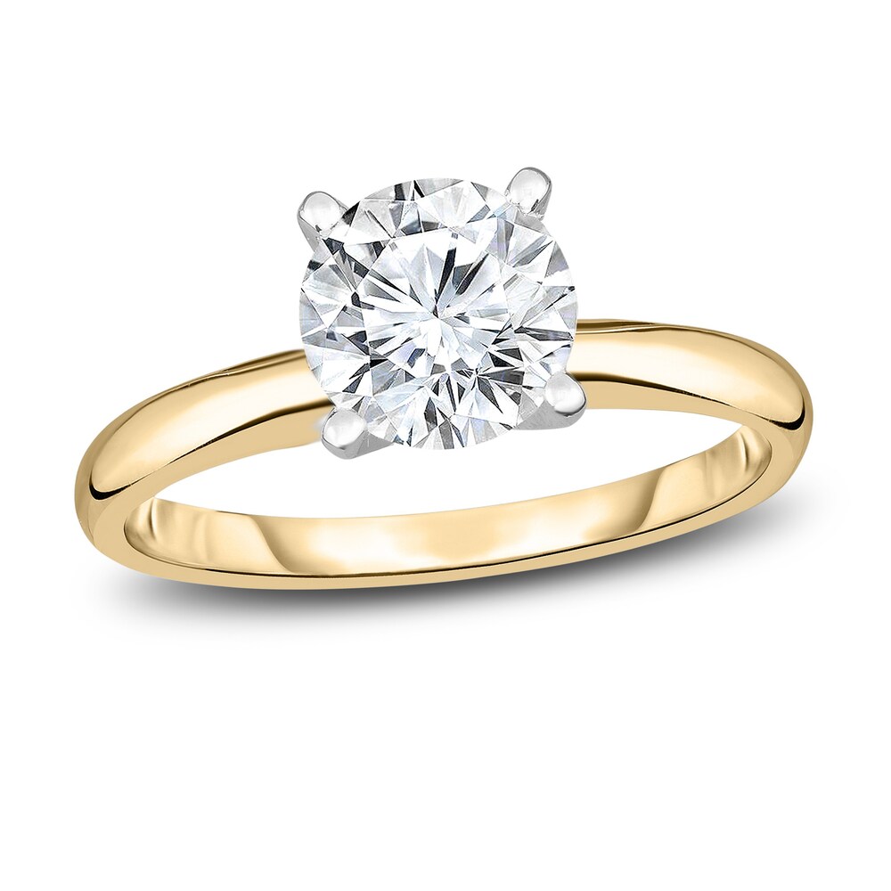 Diamond Solitaire Engagement Ring 3/4 ct tw Round 14K Yellow Gold (I2/I) rEOrjYw1