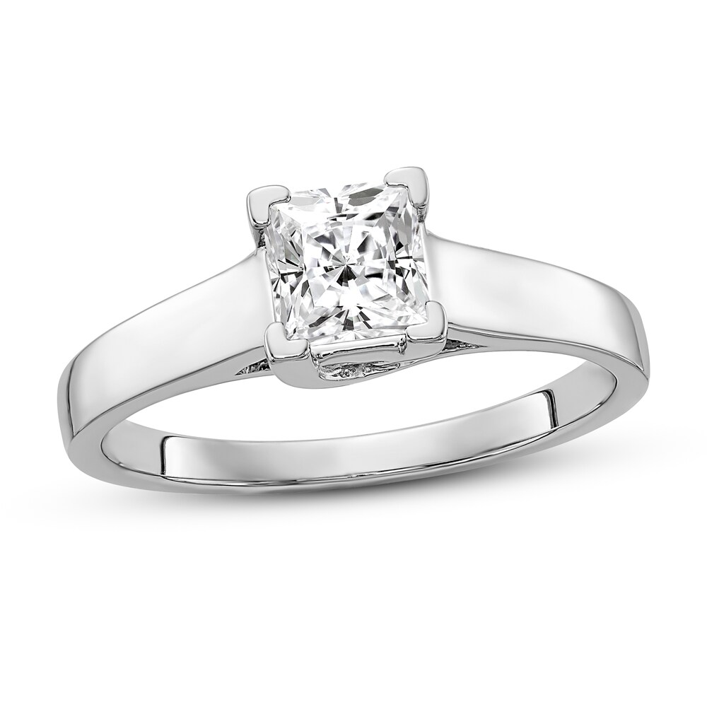 Diamond Solitaire Engagement Ring 3/4 ct tw Princess 14K White Gold (I1/I) rHghiGq9