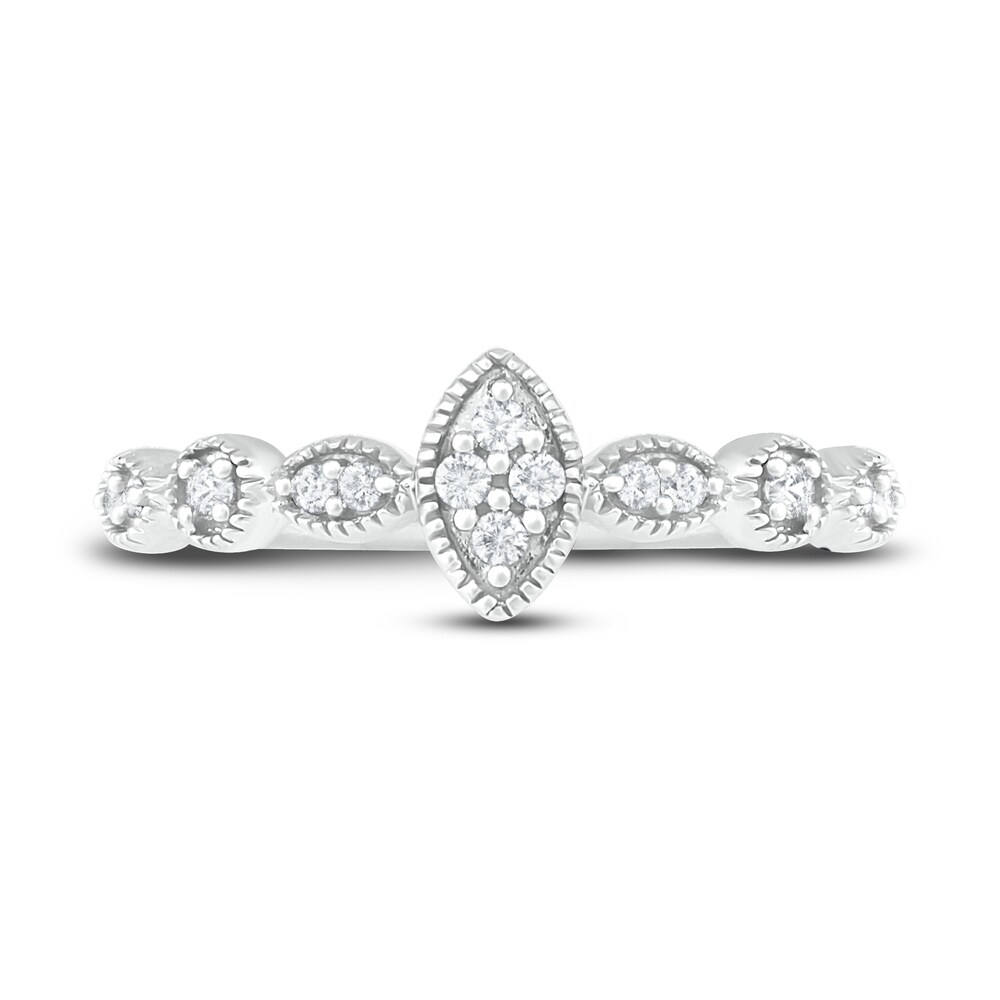Diamond Promise Ring 1/6 ct tw Round Sterling Silver rMwpDdgH