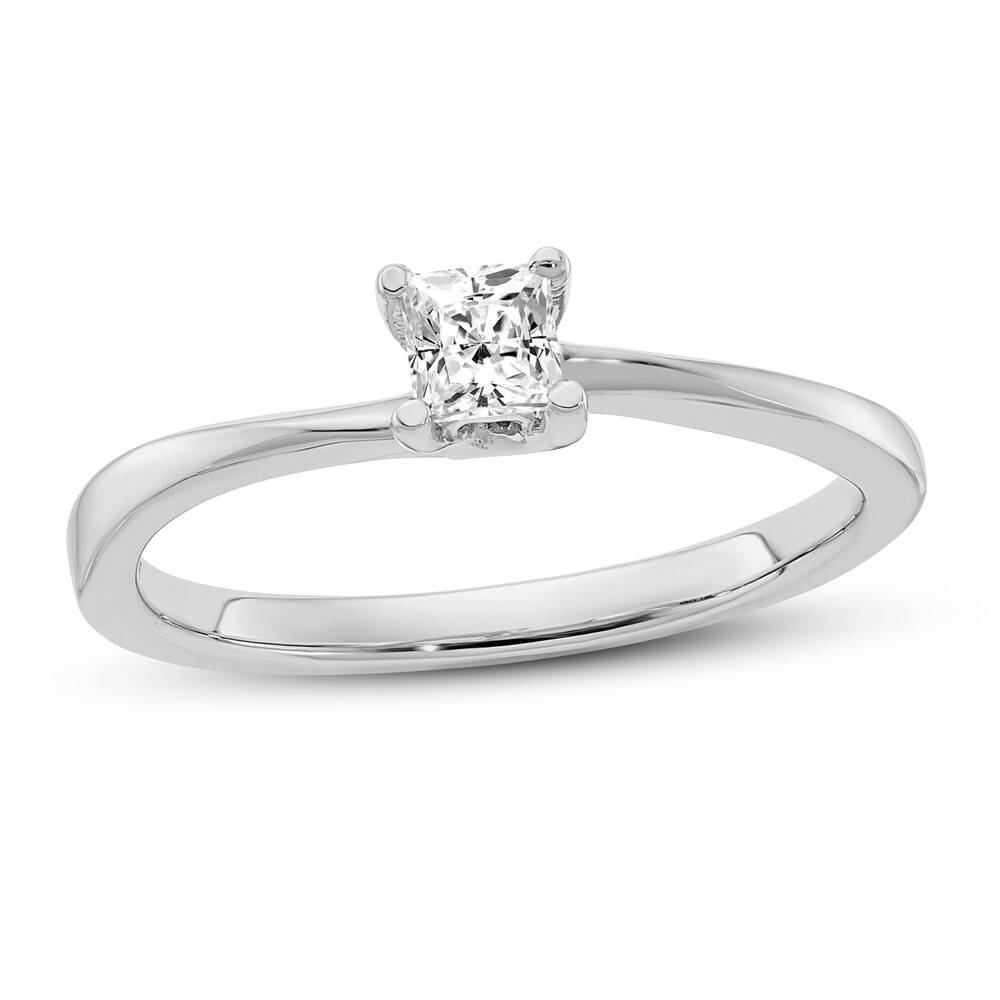 Diamond Solitaire Engagement Ring 1/4 ct tw Princess 14K White Gold (I1/I) rMzENp8w