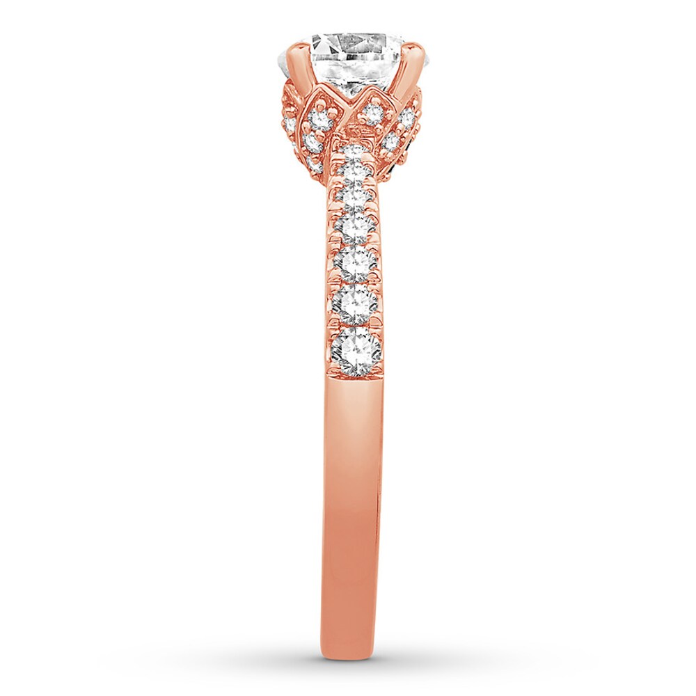 Diamond Ring Setting 1/3 ct tw Round-cut 14K Rose Gold ruXexRCd