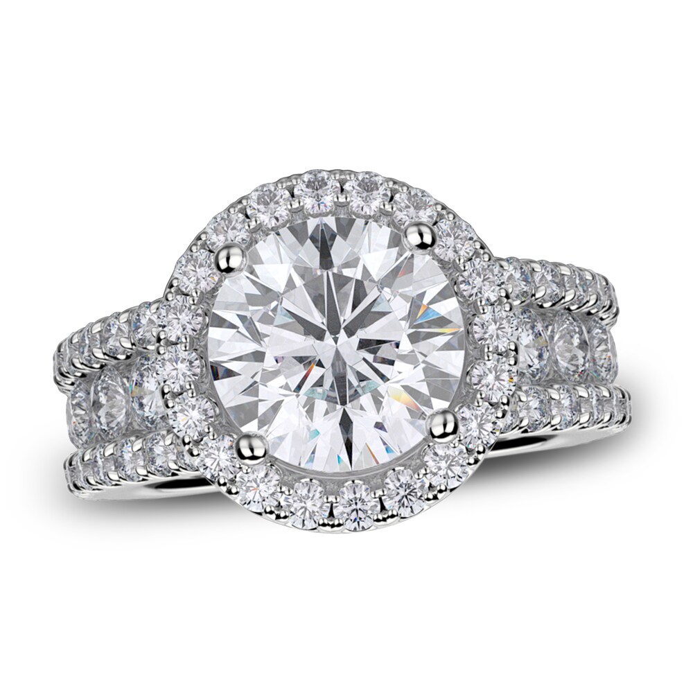 Michael M Diamond Ring Setting 1-3/8 ct tw Round 18K White Gold (Center diamond is sold separately) rxIbCiOP