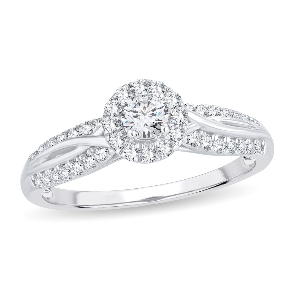 Diamond Ring 1/2 ct tw Round 14K White Gold ryo1t5L8