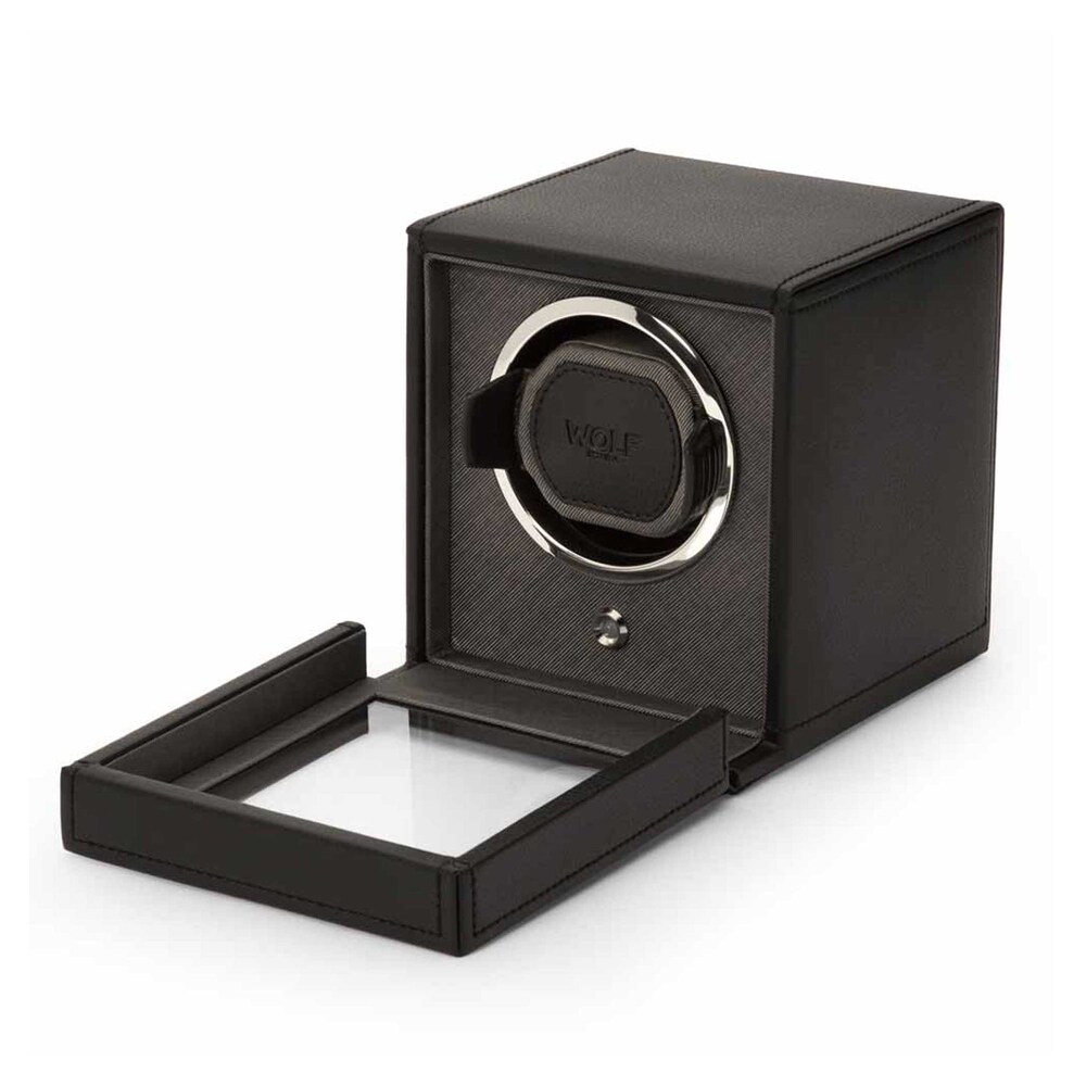 WOLF Cub Single Watch Winder with Cover s9SEFx2W