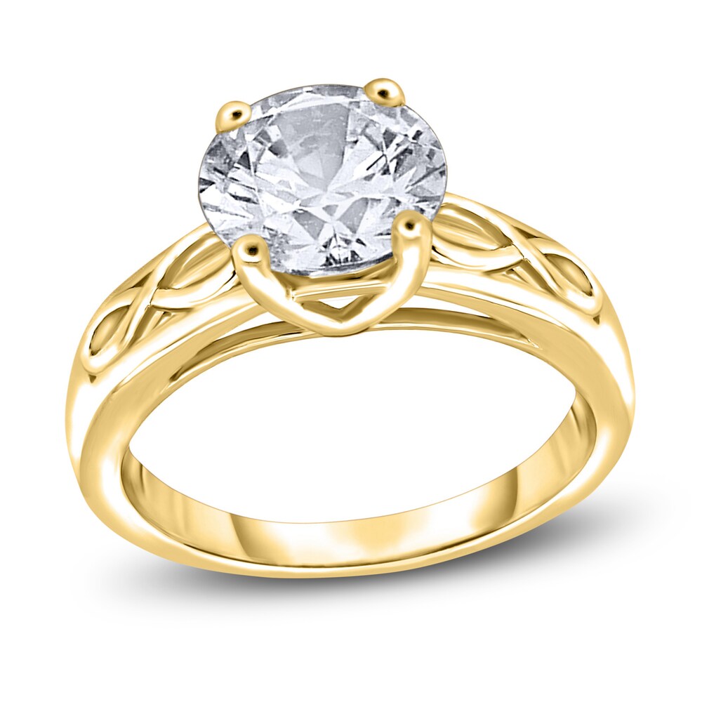 Diamond Solitaire Infinity Engagement Ring 2 ct tw Round 14K Yellow Gold (I2/I) sDG8uBR1