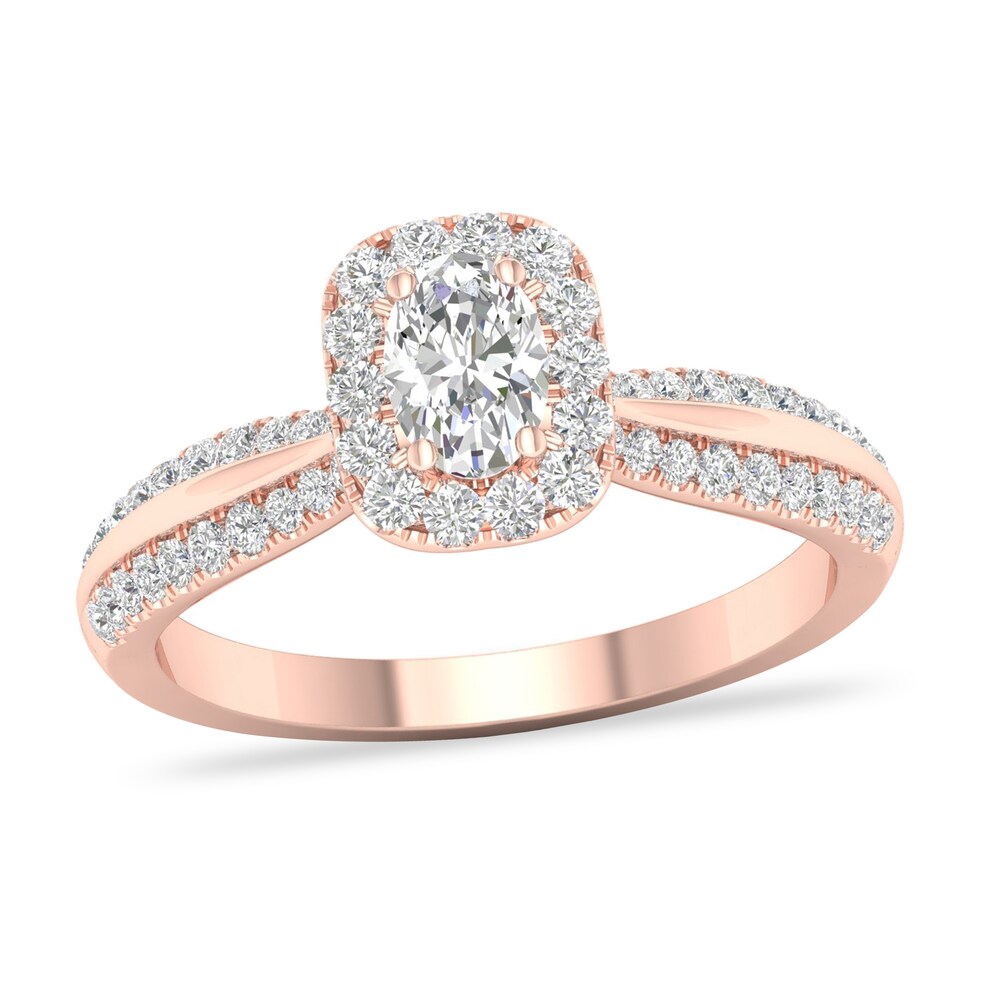 Diamond Ring 3/4 ct tw Round-cut 14K Rose Gold sDpIVckh