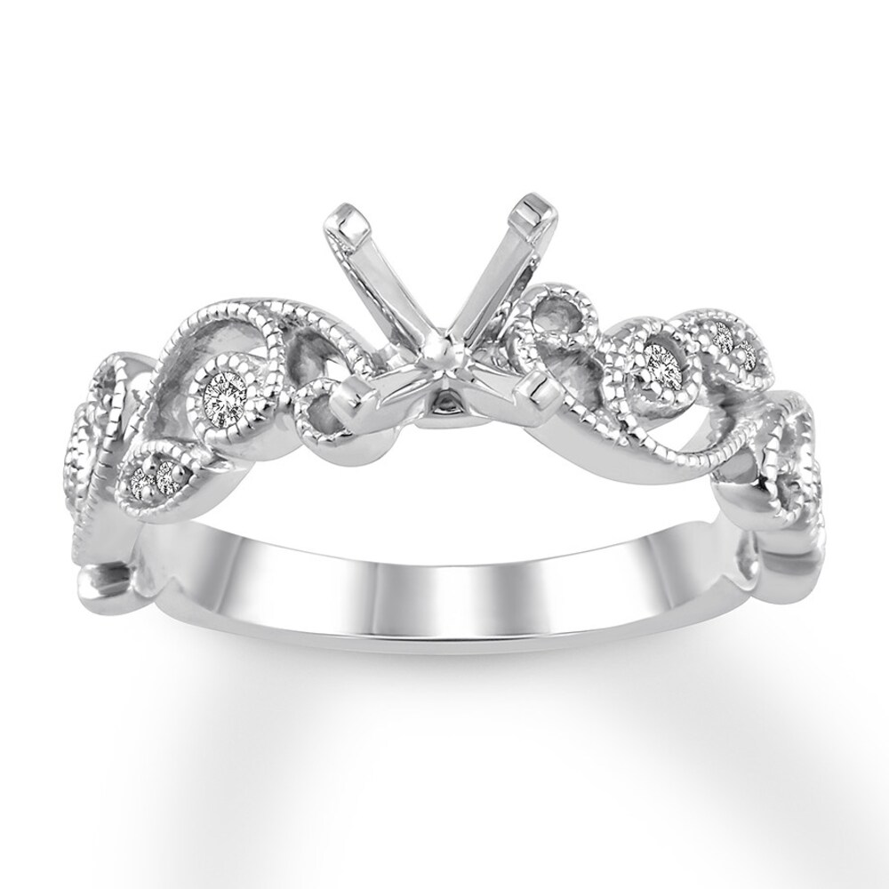 Diamond Engagement Ring Setting 1/15 Carat tw 14K White Gold sKPa78P4