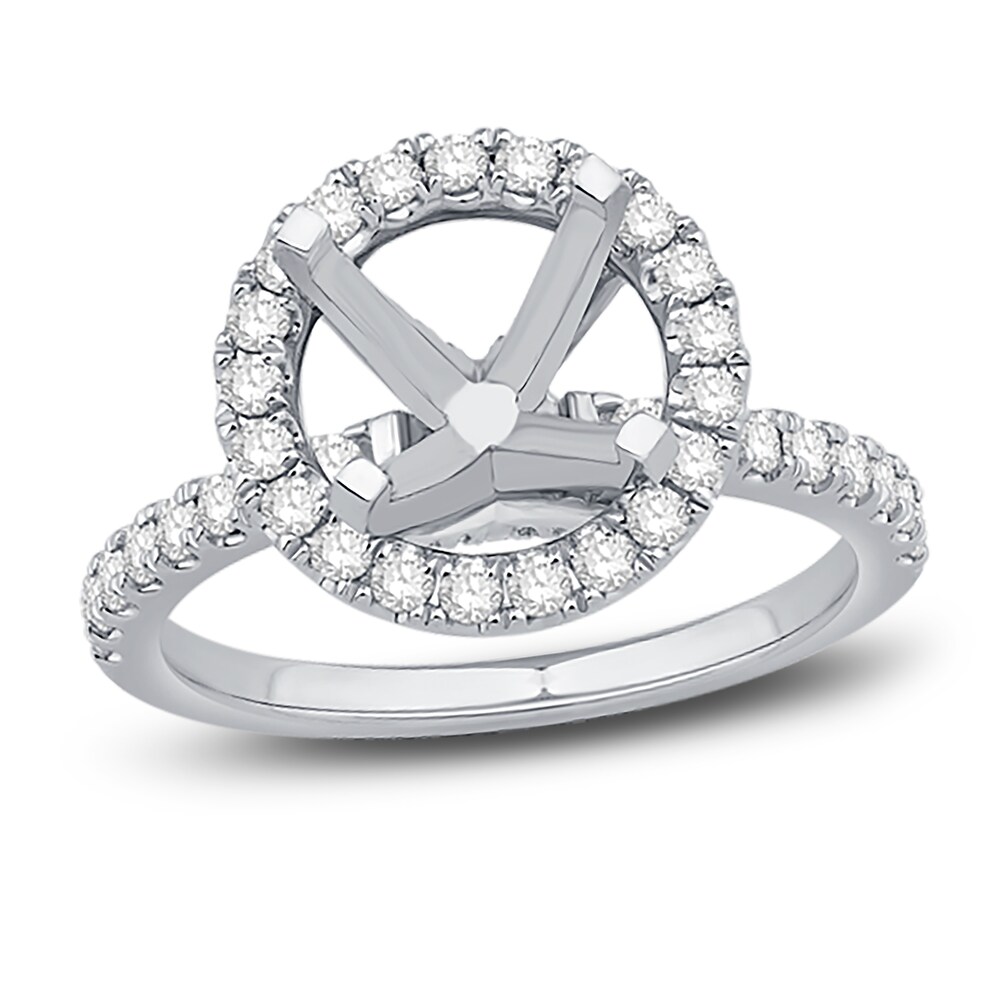 Engagement Ring 5/8 ct tw Round 14K White Gold sLXlrIA9