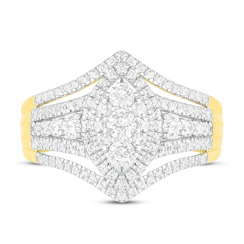 Diamond Engagement Ring 1 ct tw Round 14K Yellow Gold sRVgE340