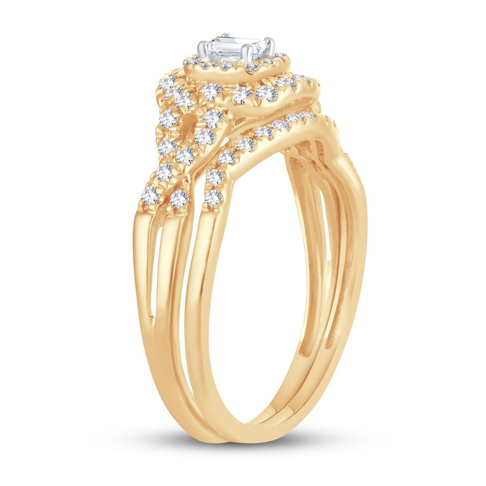Diamond Ring 1/2 ct tw Princess 14K Yellow Gold sncD3g1y
