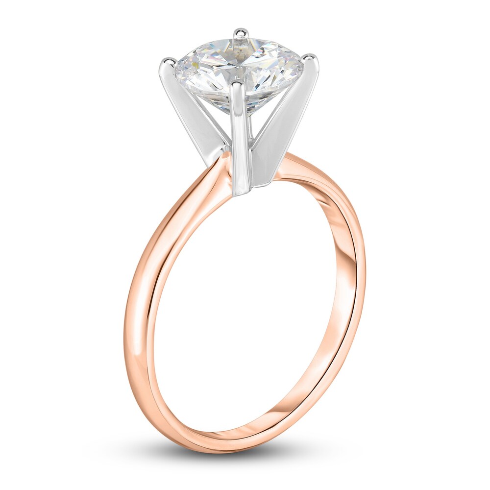 Diamond Solitaire Engagement Ring 1 ct tw Round 14K Rose Gold (I2/I) srvNogzZ