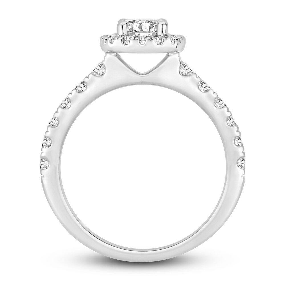 Diamond Engagement Ring 1-1/4 ct tw Round 14K White Gold t405Cqzh
