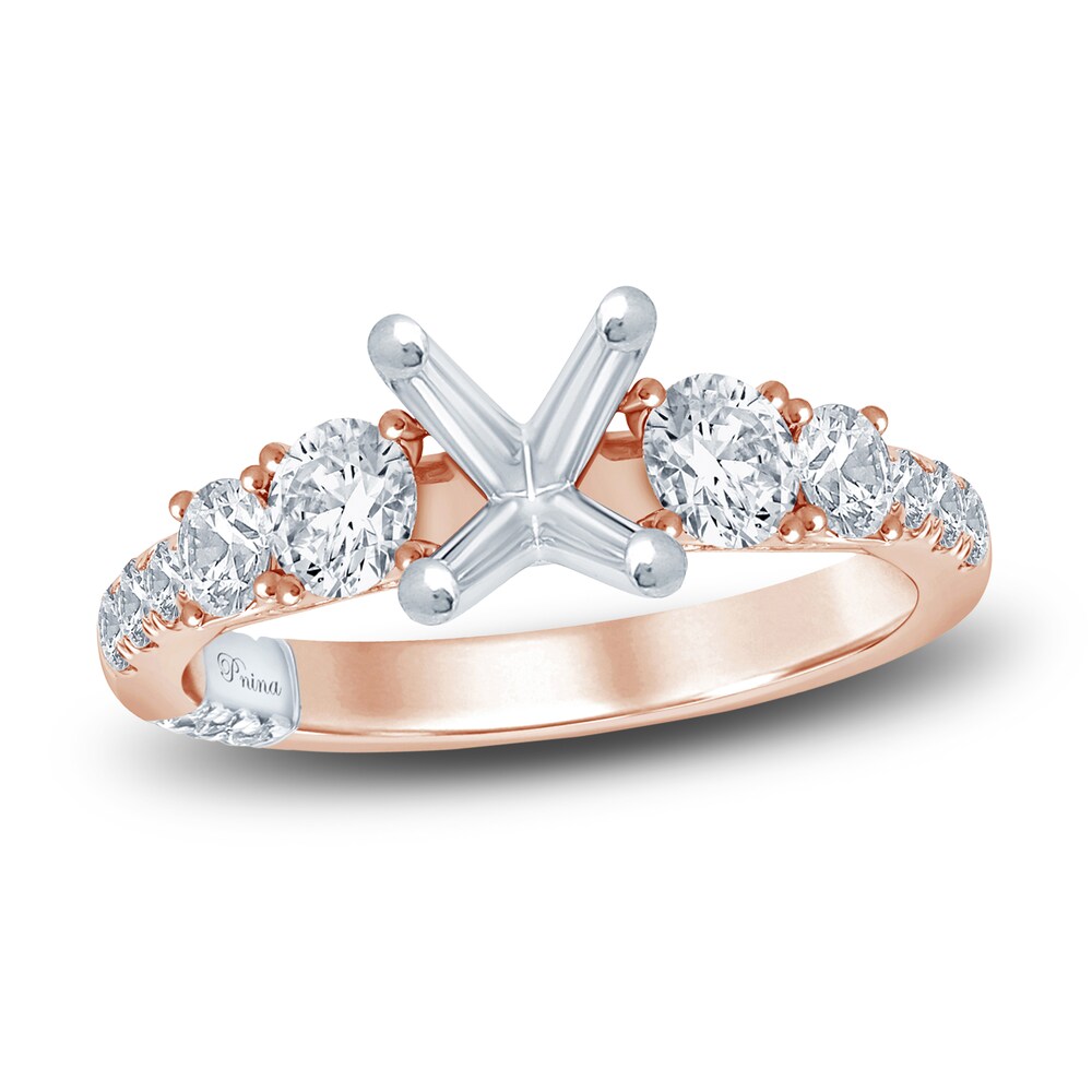 Pnina Tornai Lab-Created Diamond Engagement Ring Setting 1-1/4 ct tw Round 14K Rose Gold t5LBnLKc