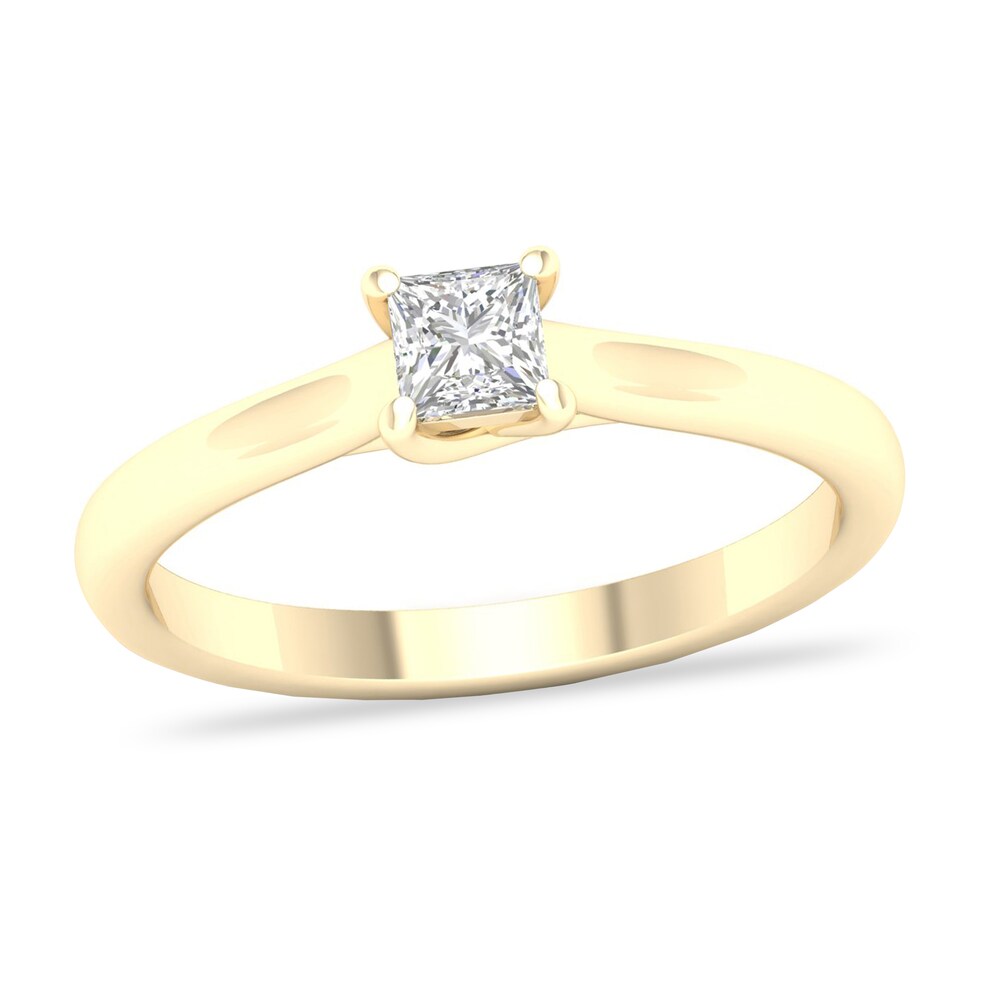 Diamond Solitaire Ring 1/3 ct tw Princess-cut 14K Yellow Gold (SI2/I) tDhxcvu6