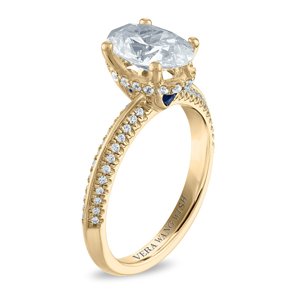 Vera Wang WISH Diamond Engagement Ring 2-1/5 ct tw Oval/Round 18K Yellow Gold tFdf0zC7