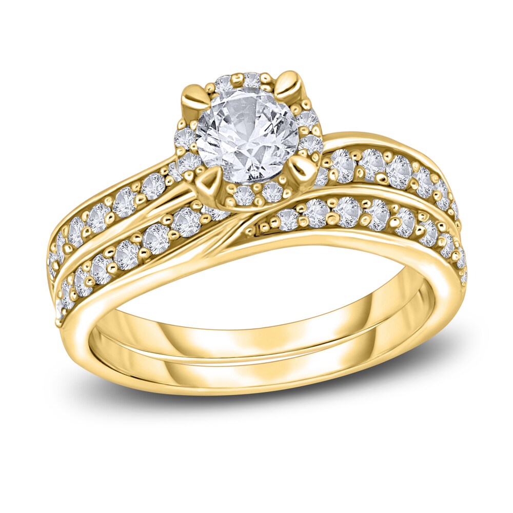 Diamond Bridal Set 1 ct tw Round 14K Yellow Gold tHsQWlpq