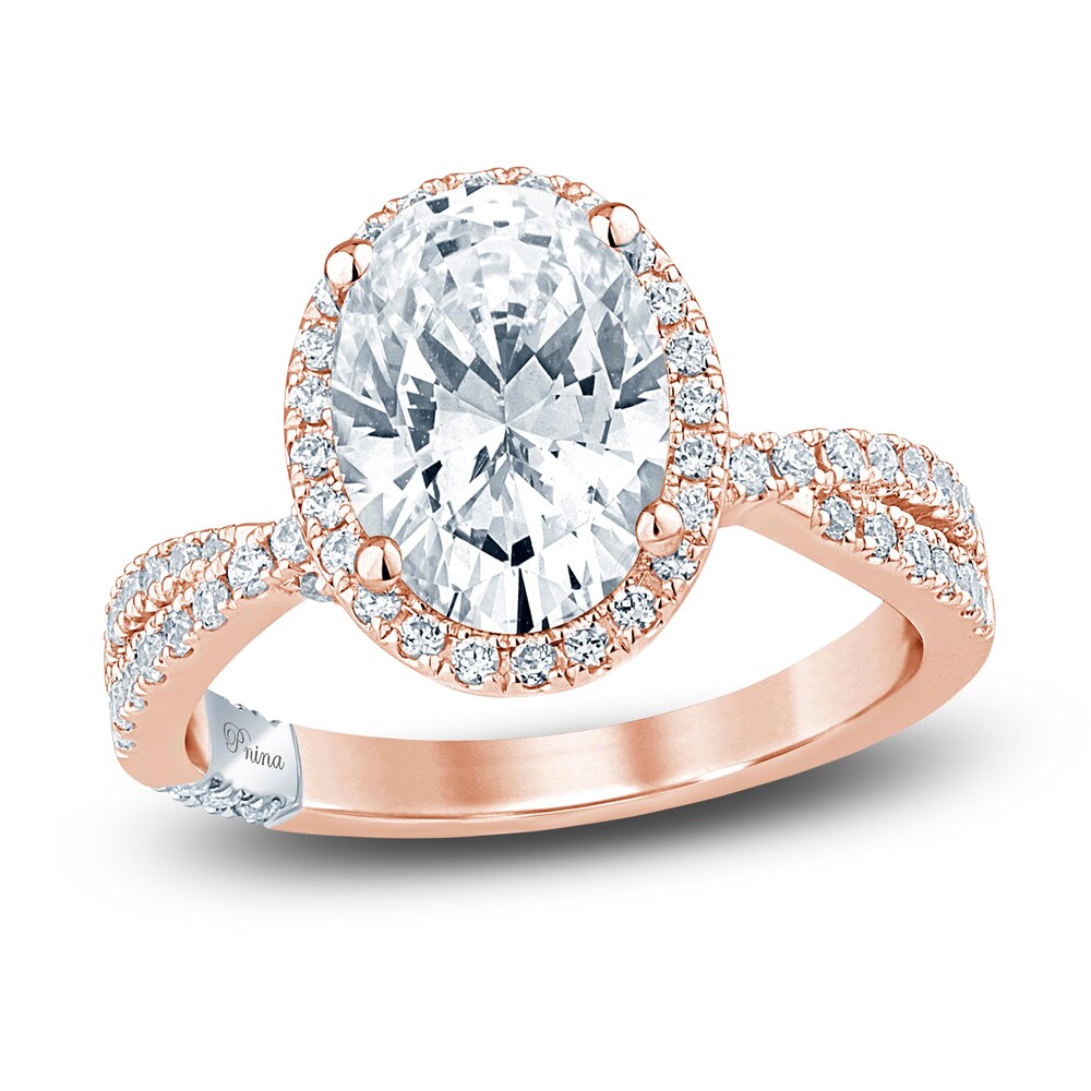 Pnina Tornai Lab-Created Diamond Engagement Ring 3 ct tw Oval/Round 14K Rose Gold tI9isSsv