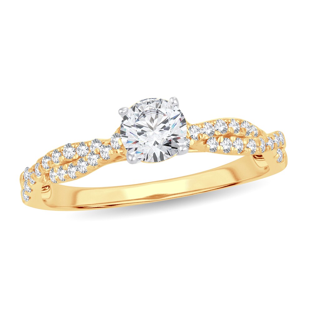 Diamond Ring 3/4 ct tw Round 14K Yellow Gold tbVEU8Wm