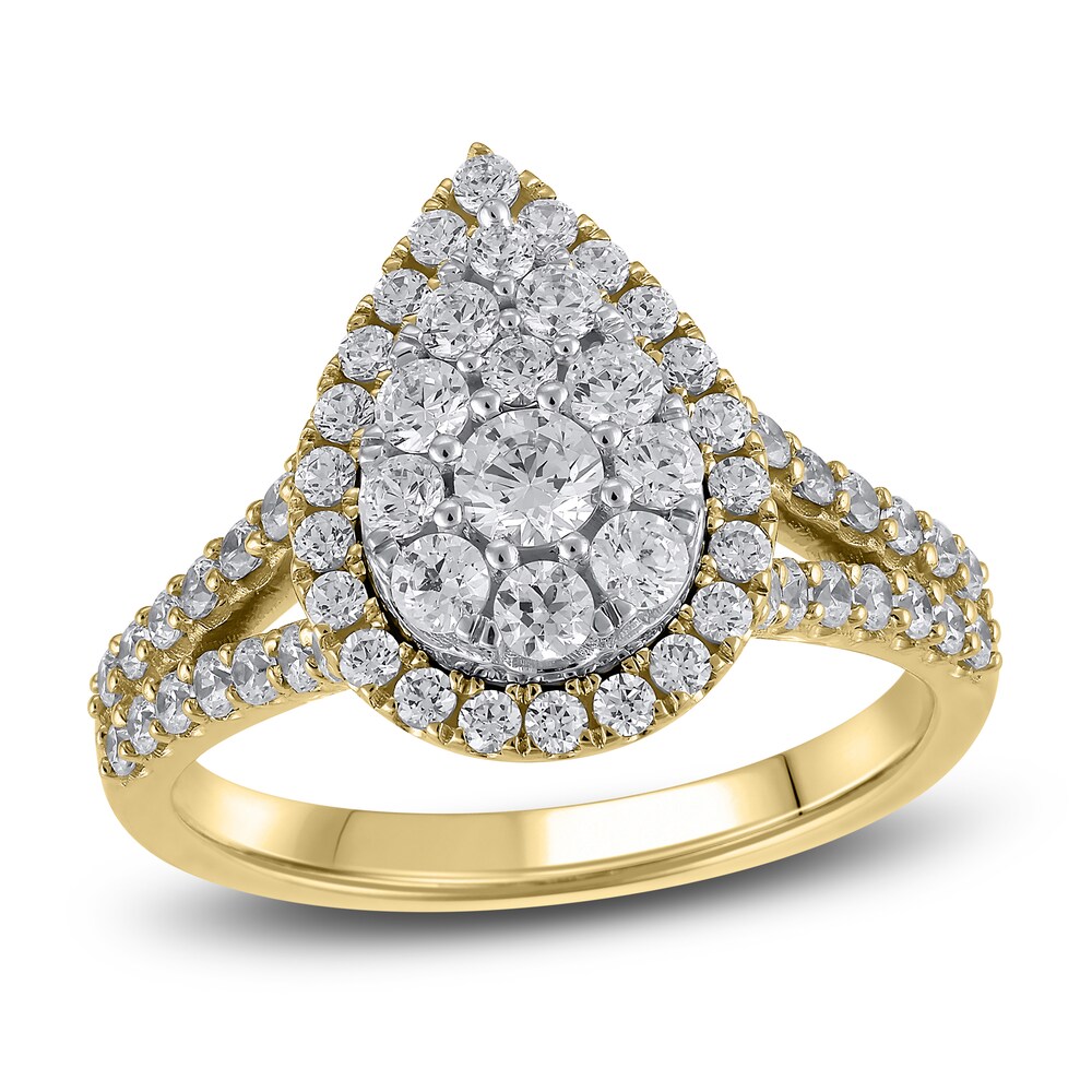 Diamond Engagement Ring 1-1/5 ct tw Round 10K Two-Tone Gold thwsuhgr