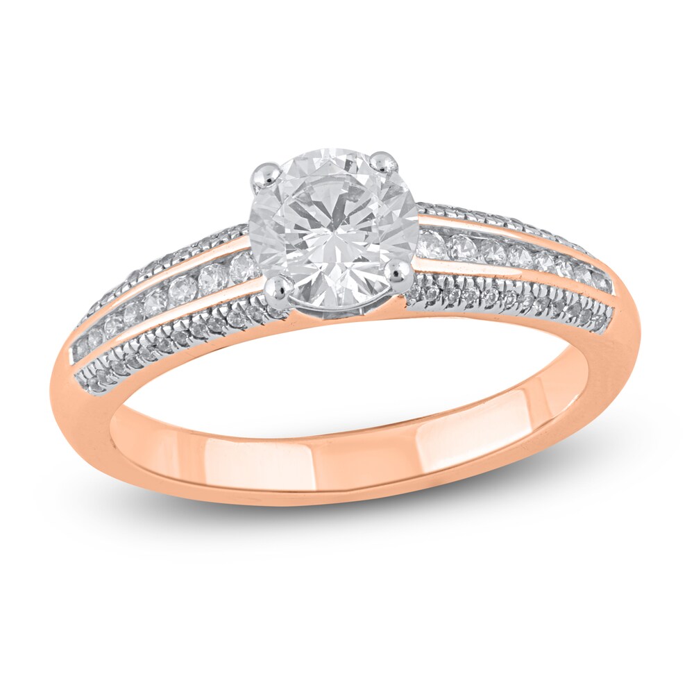 Diamond Engagement Ring 1 ct tw Round 14K Rose Gold tiJbikSf