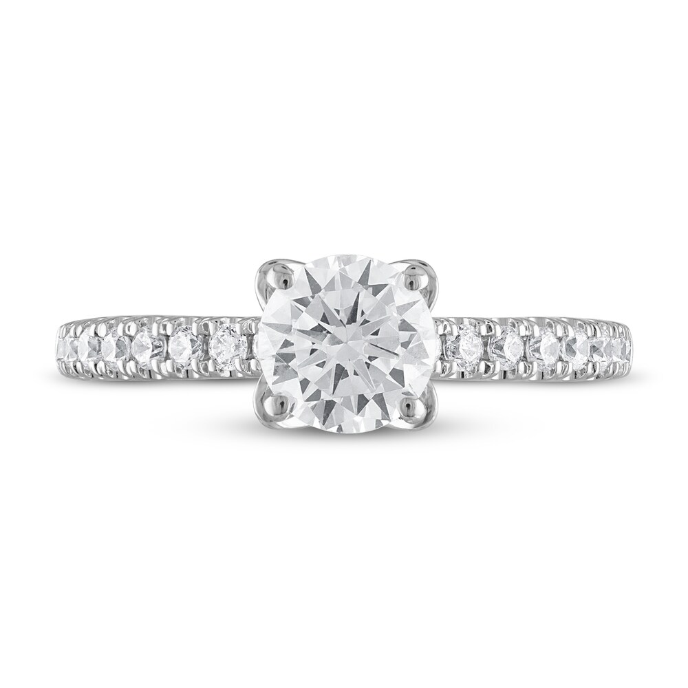 Vera Wang WISH Diamond Engagement Ring 1-1/4 ct tw Round Platinum tngFaLSa