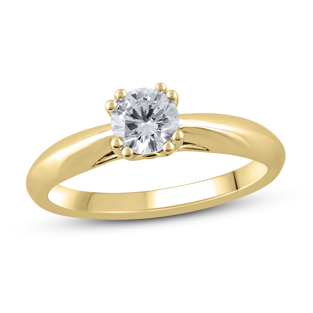 Diamond Engagement Ring 5/8 ct tw Round 14K Yellow Gold (I2/I) tqIJur4Q