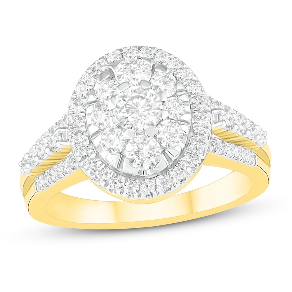 Diamond Engagement Ring 1 ct tw Round 14K Yellow Gold tvAkNbEE [tvAkNbEE]