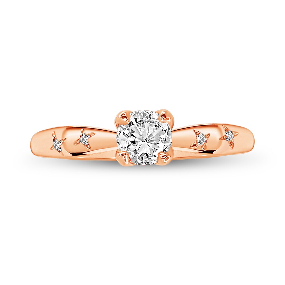 Diamond Engagement Ring 1/3 ct tw Round 14K Rose Gold tzWpi4r3