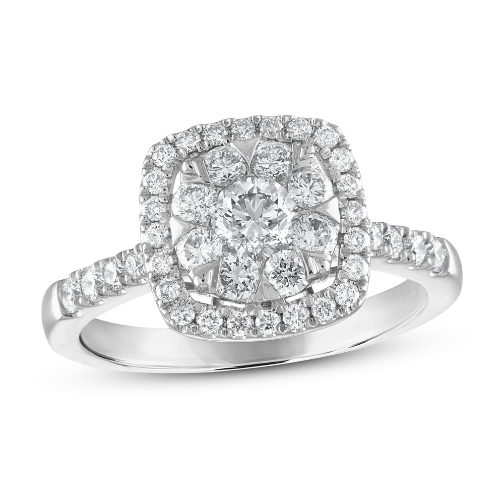 Diamond Engagement Ring 1 ct tw Round 14K White Gold u8KvHQ1k