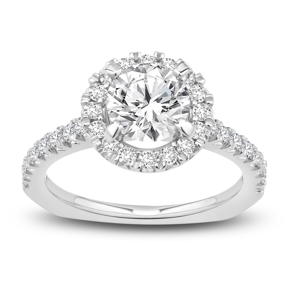 Diamond Bridal Set 1-5/8 ct tw Round 14K White Gold uIUoPSGL