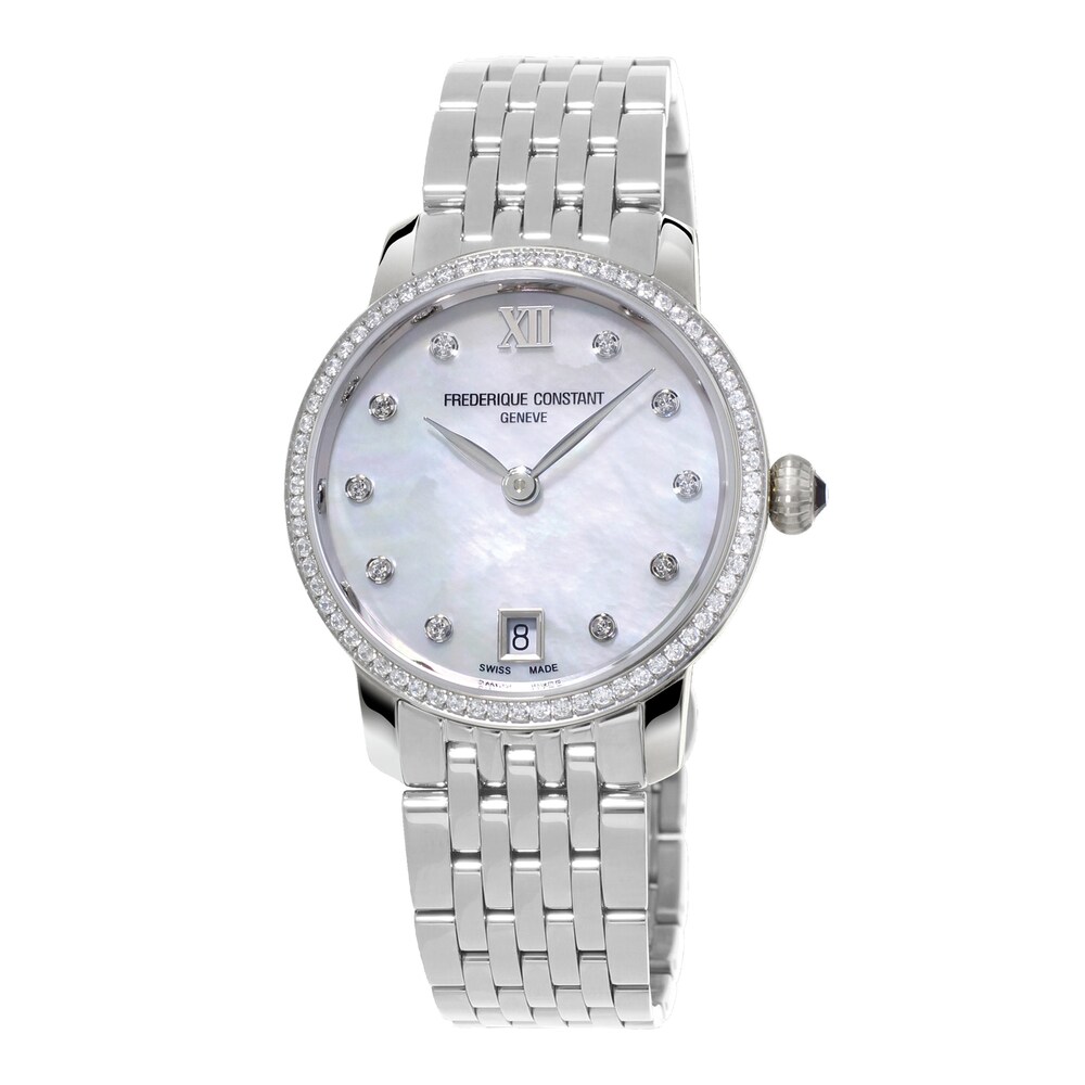 Frederique Constant Slimline Women's Quartz Watch FC-220MPWD1SD26B uKp5o8k1