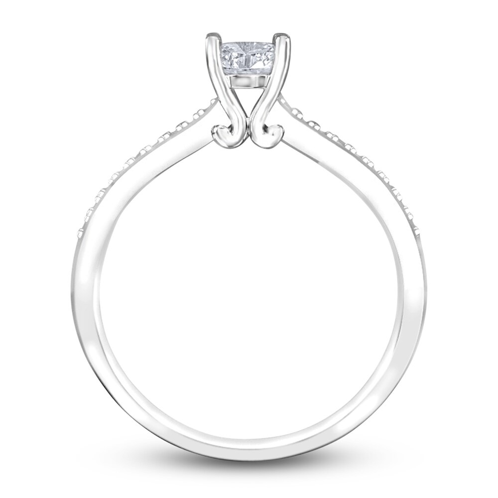 Diamond Engagement Ring 3/8 ct tw Round 14K White Gold uQhnPUxw