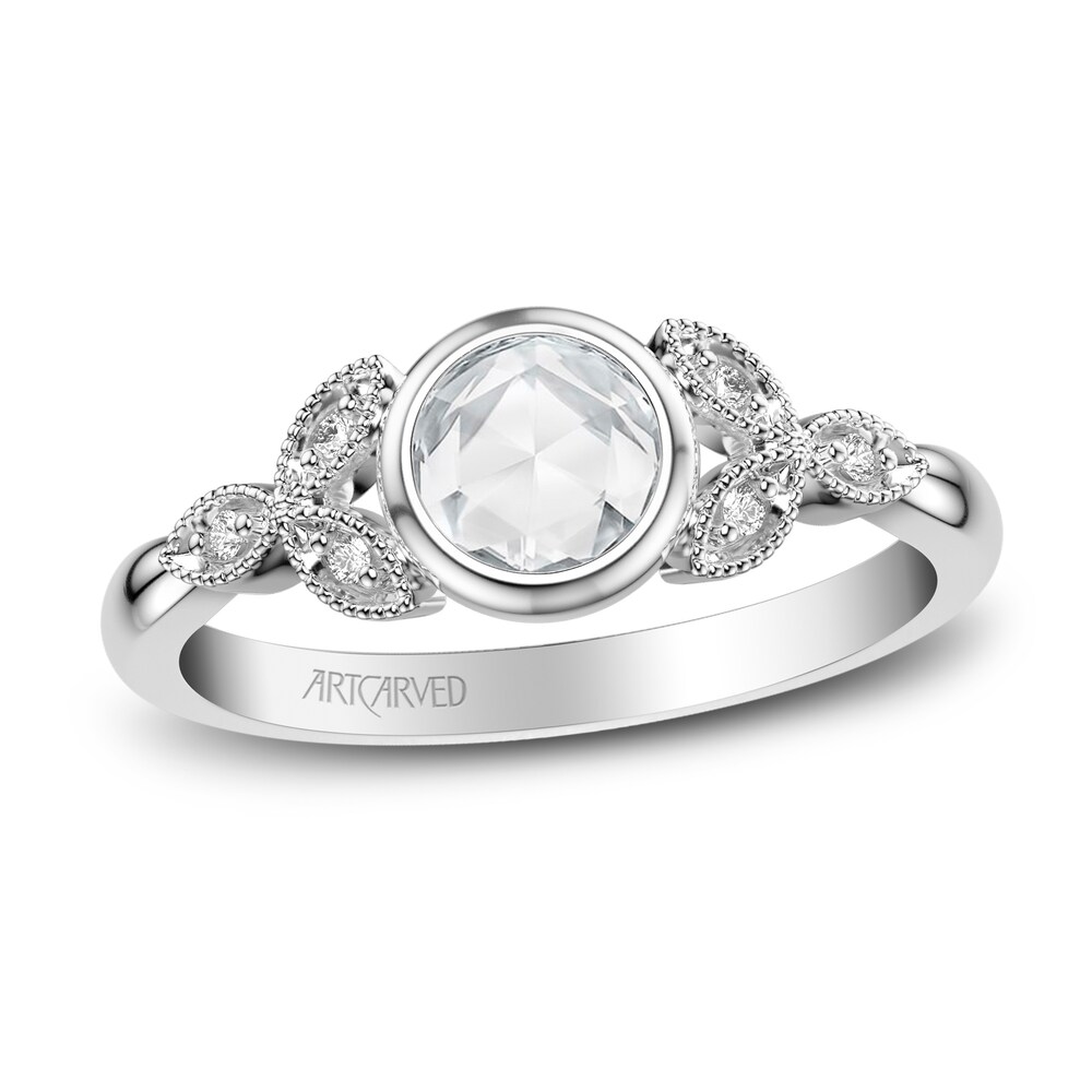 ArtCarved Rose-Cut Diamond Engagement Ring 1/2 ct tw 14K White Gold uTvKVRQo [uTvKVRQo]