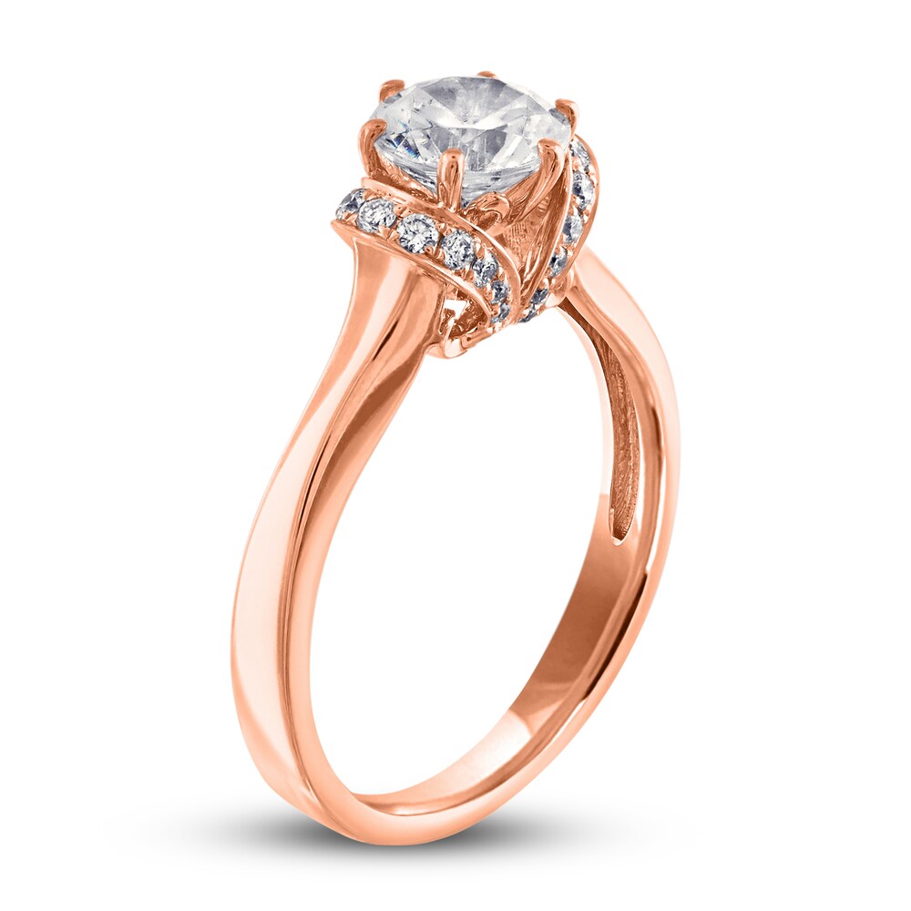 Diamond Engagement Ring 7/8 ct tw Round 14K Rose Gold umhmKRTm